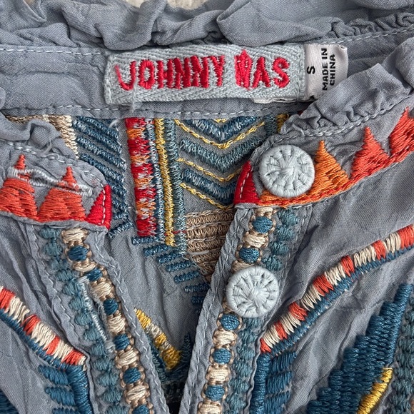 Johnny Was Tops - JOHNNY WAS Jude Floral-Embroidered Blouse Women’s Size S